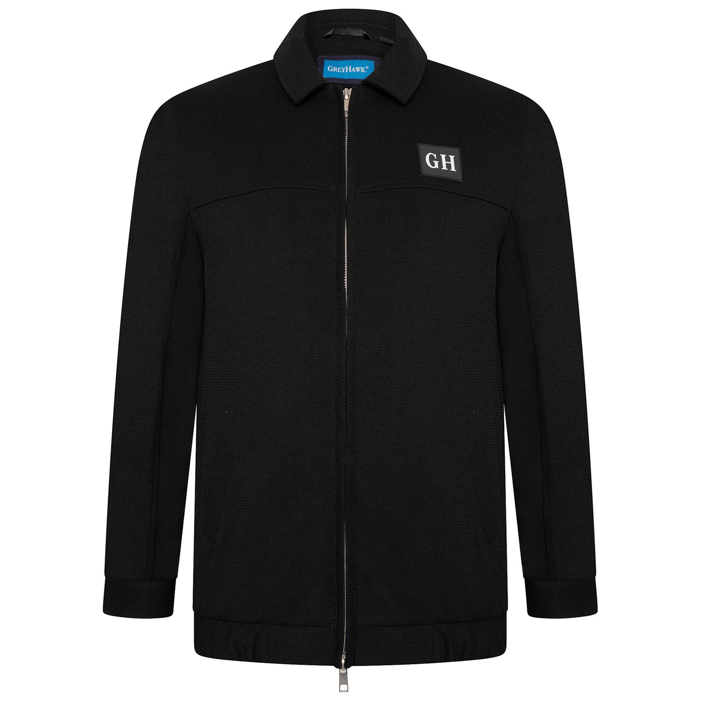 Grey Hawk Smart Collared Full Zip Jacket in Black RRP £119.99