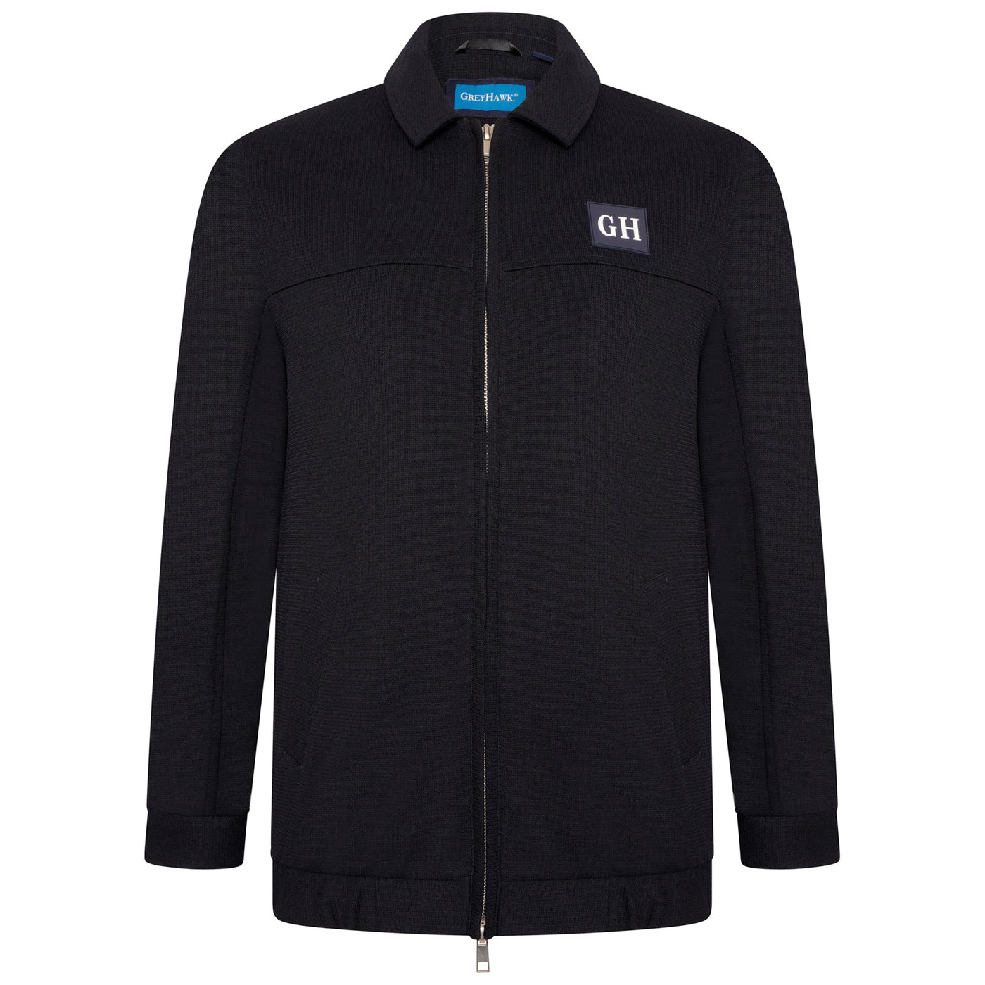 Grey Hawk Smart Collared Full Zip Jacket in Navy RRP £119.99