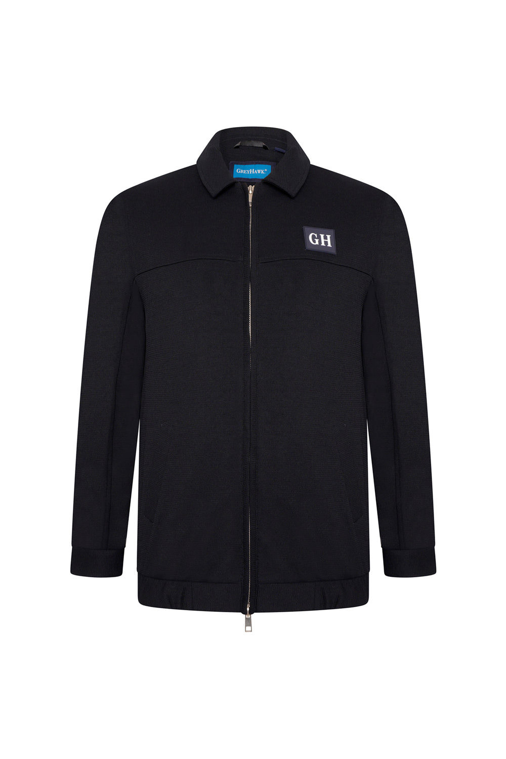 Grey Hawk Smart Collared Full Zip Jacket in Navy RRP £119.99