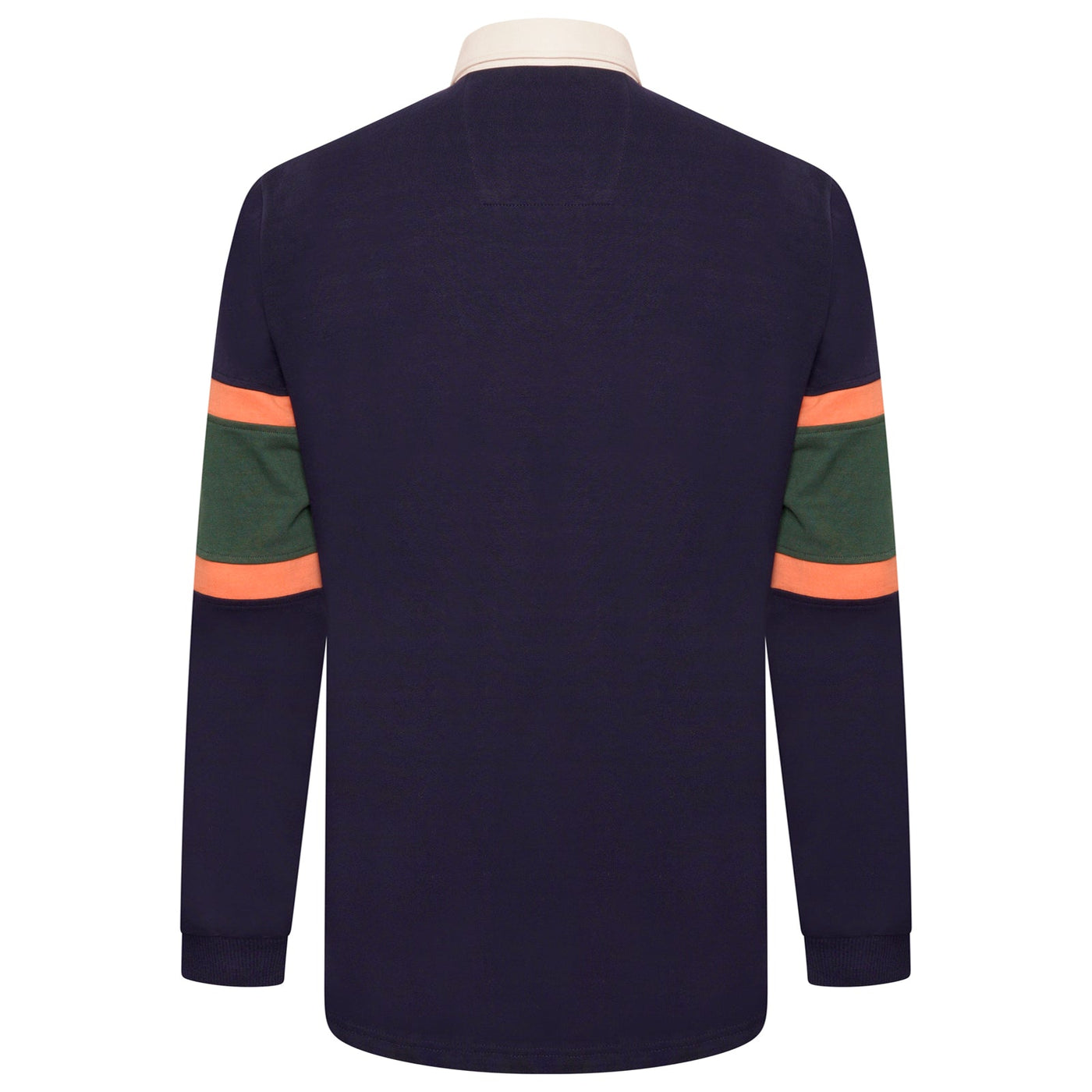 Grey Hawk Long Sleeve Rugby Polo Shirt in Navy RRP £59.50