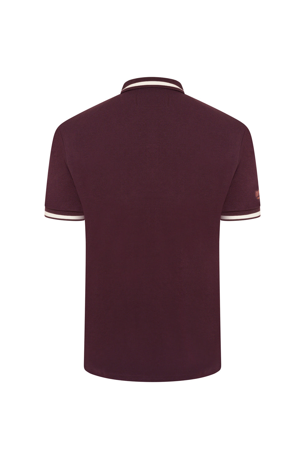 Extra-Tall Grey Hawk Shield Badge Pique Polo Shirt in Wine RRP £49.50