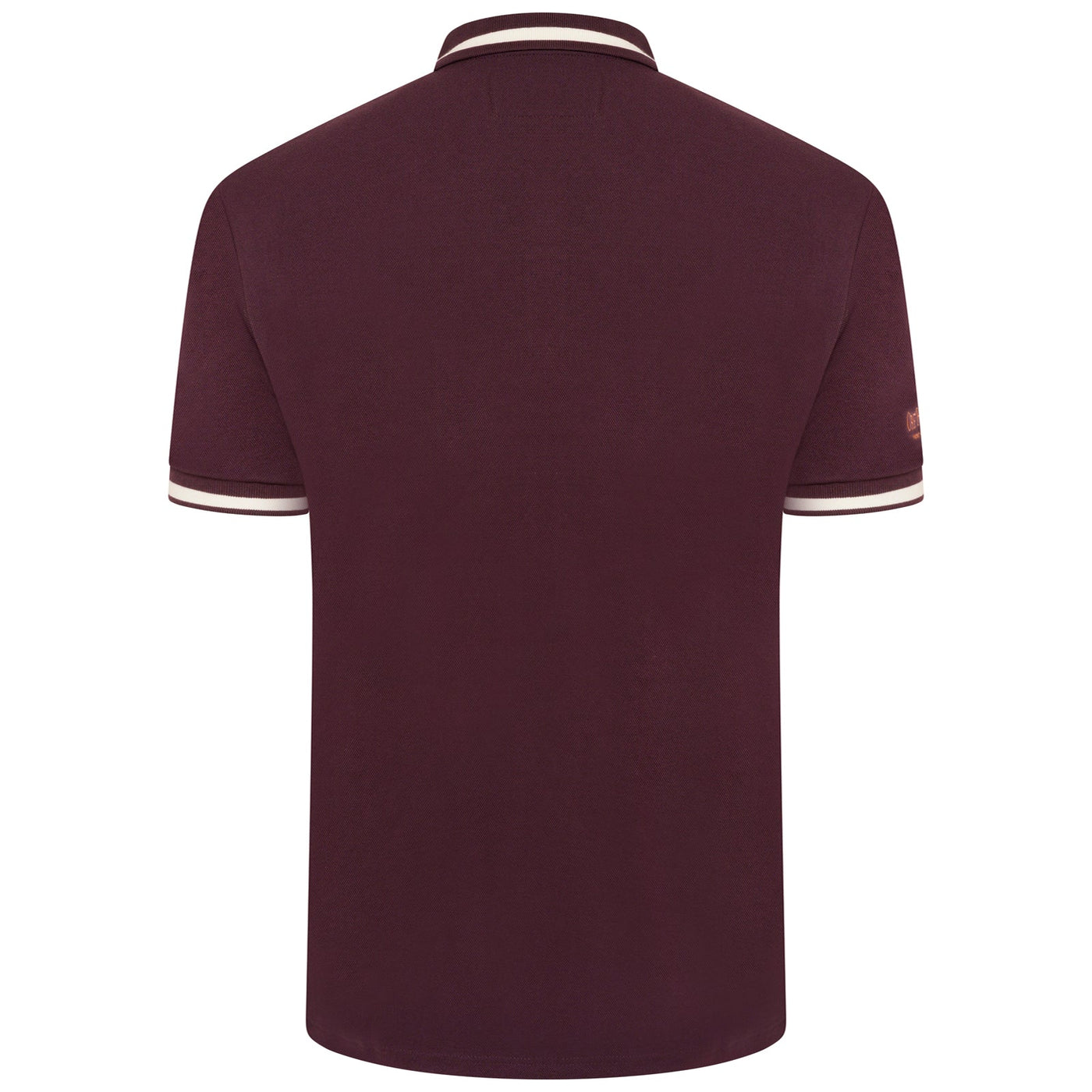 Grey Hawk Shield Badge Pique Polo Shirt in Wine RRP £49.50