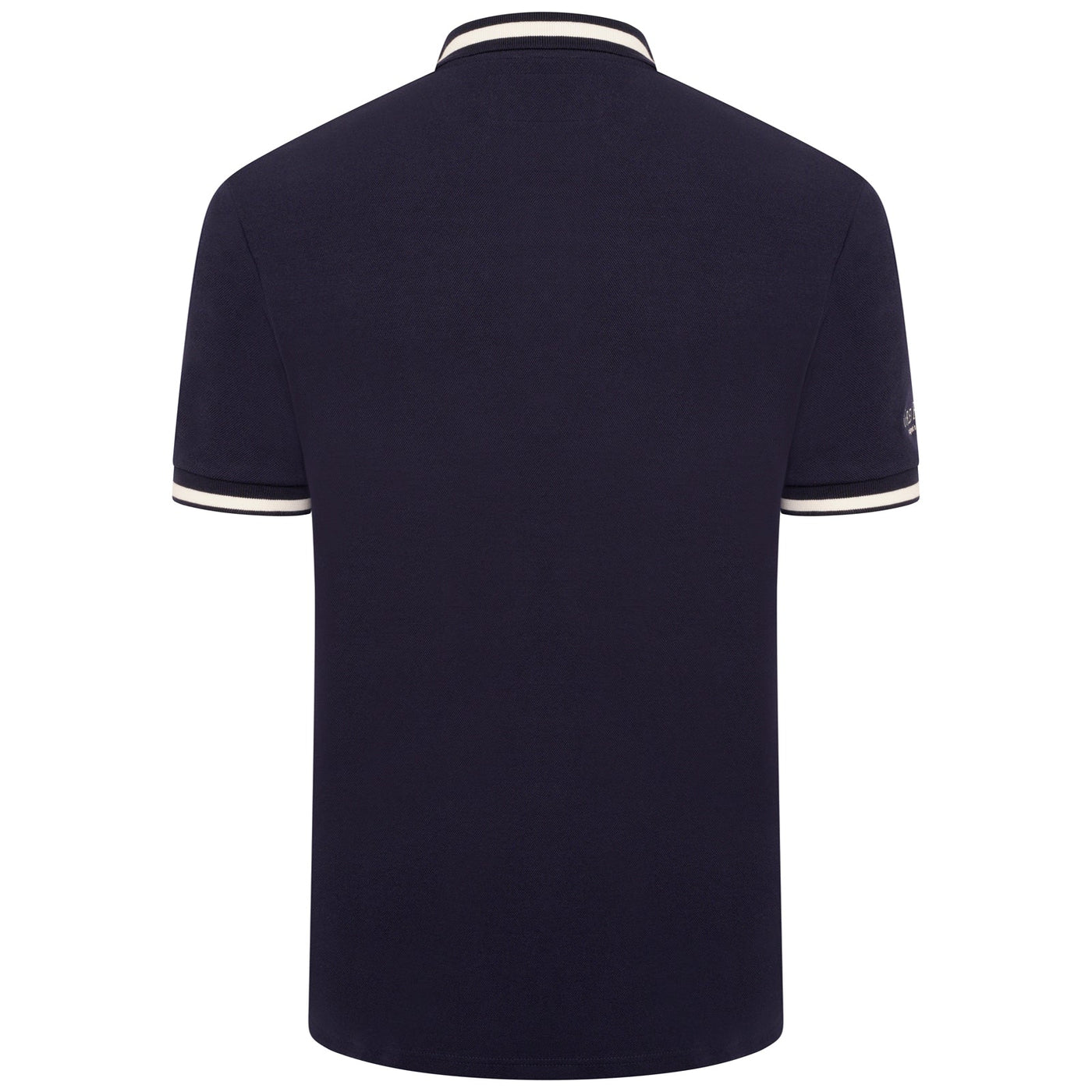 Extra-Tall Grey Hawk Shield Badge Pique Polo Shirt in Navy RRP £49.50