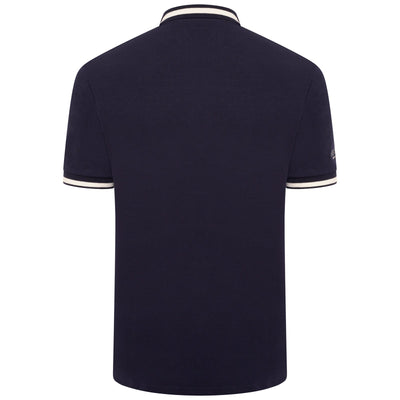 Grey Hawk Shield Badge Pique Polo Shirt in Navy RRP £49.50