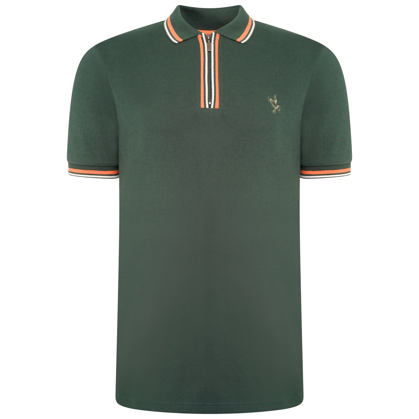 Grey Hawk Polo Pique in Green with Taping RRP £49.50