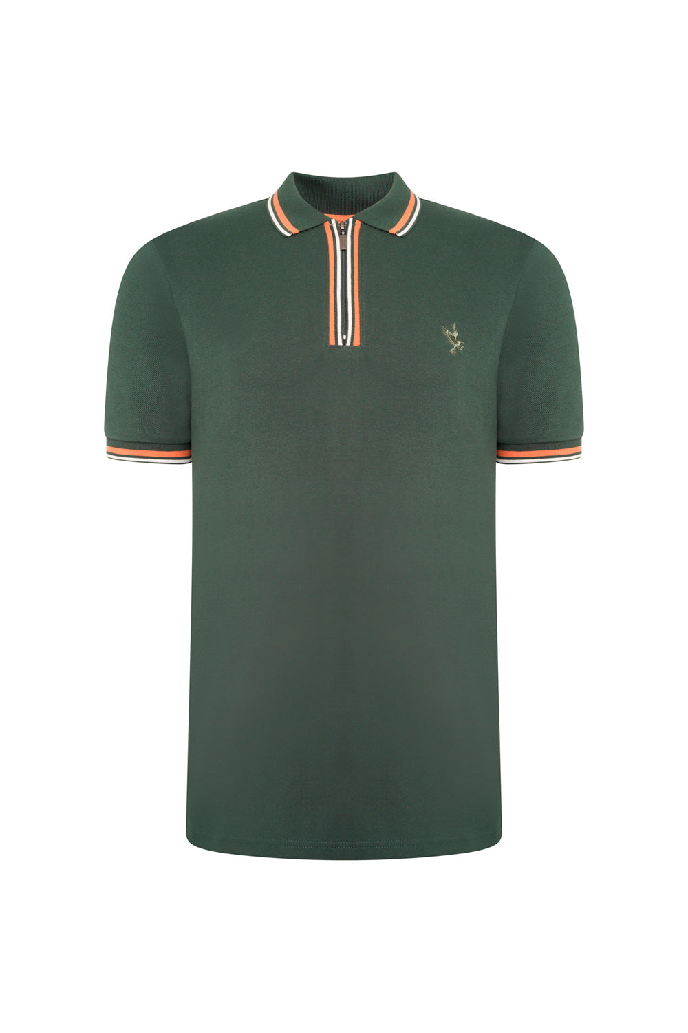 Grey Hawk Polo Pique in Green with Taping RRP £49.50