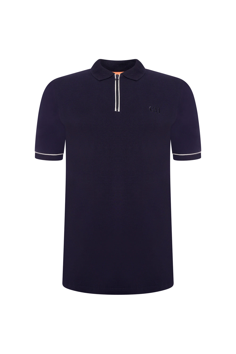 Grey Hawk Smart Zip Neck Polo Shirt in Navy RRP £49.50