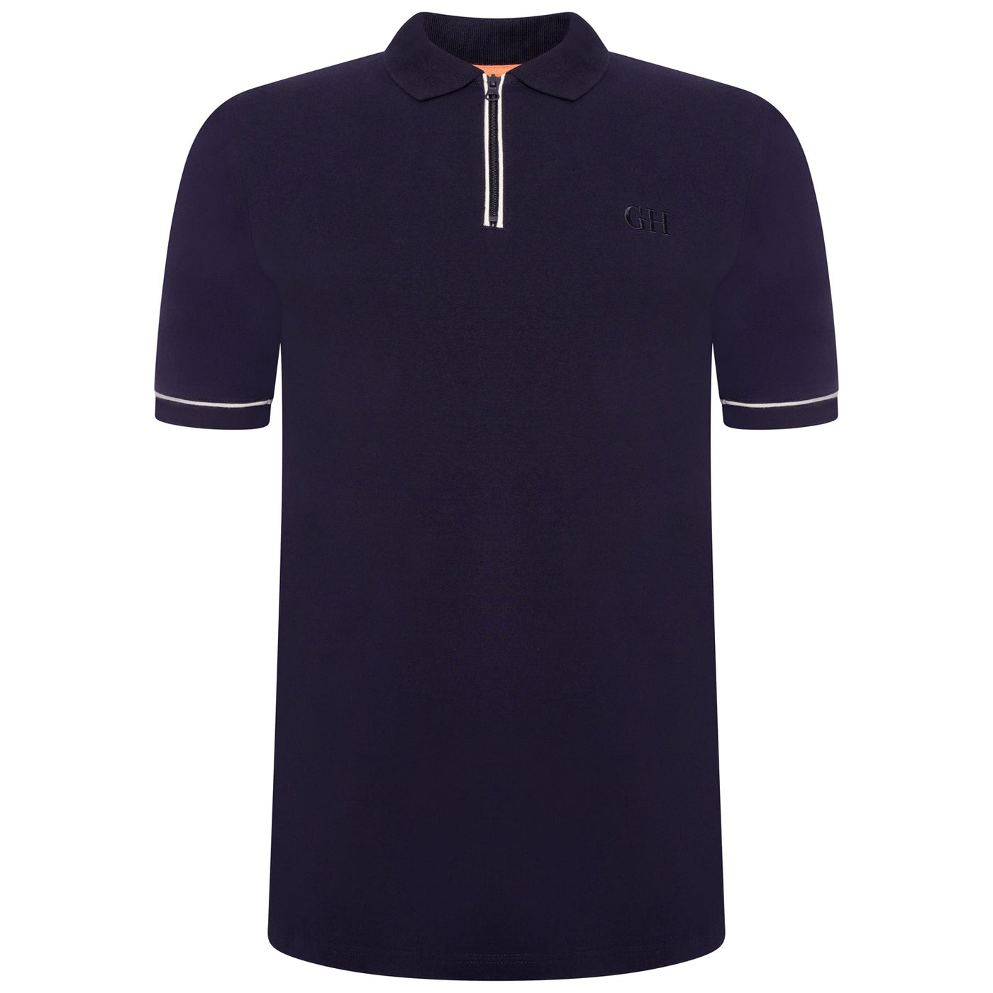 Grey Hawk Smart Zip Neck Polo Shirt in Navy RRP £49.50