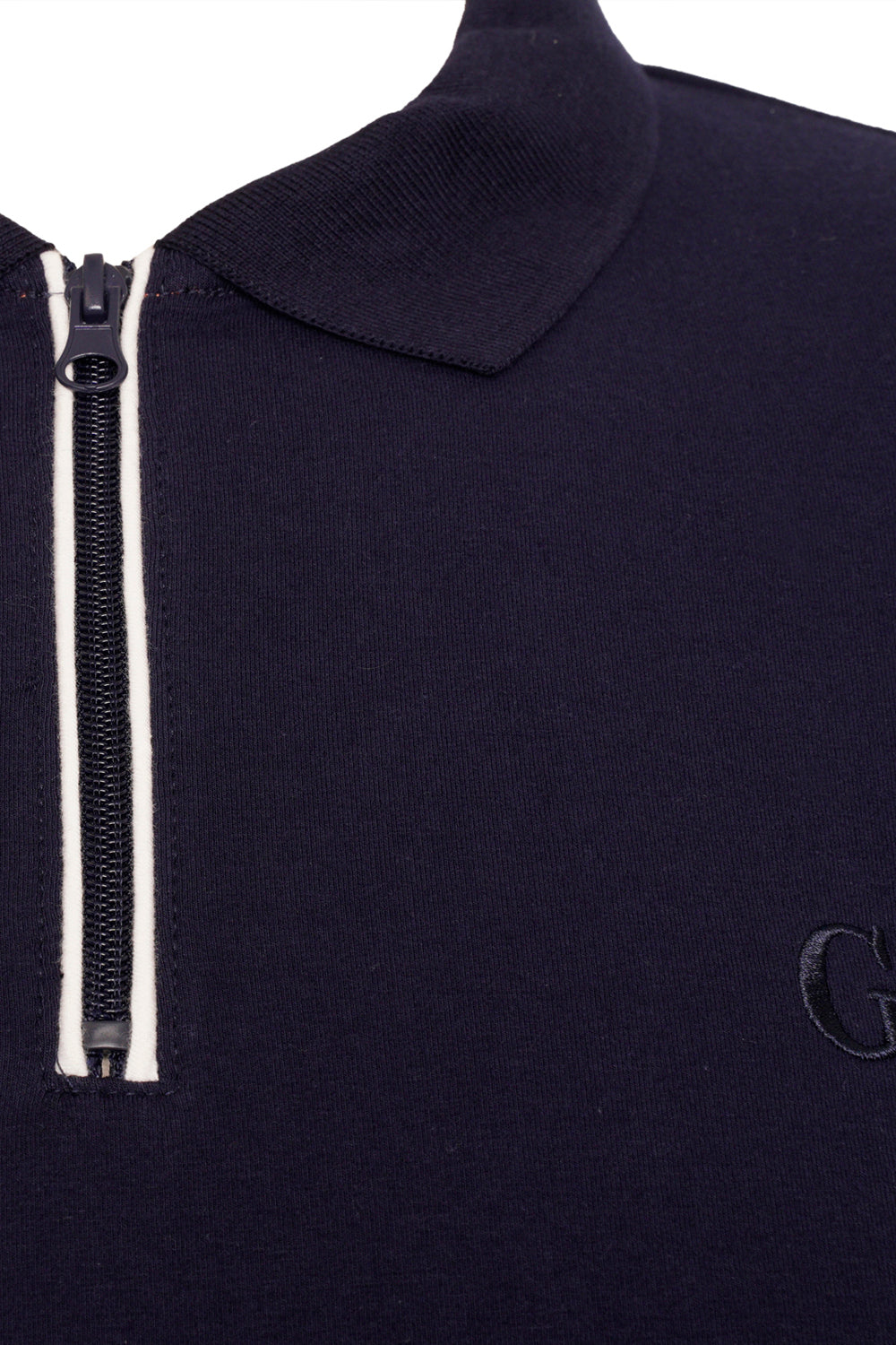 Grey Hawk Smart Zip Neck Polo Shirt in Navy RRP £49.50