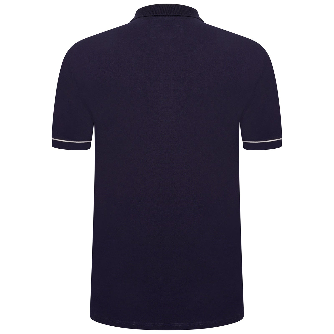 Extra-Tall Grey Hawk Smart Zip Neck Polo Shirt in Navy RRP £49.50