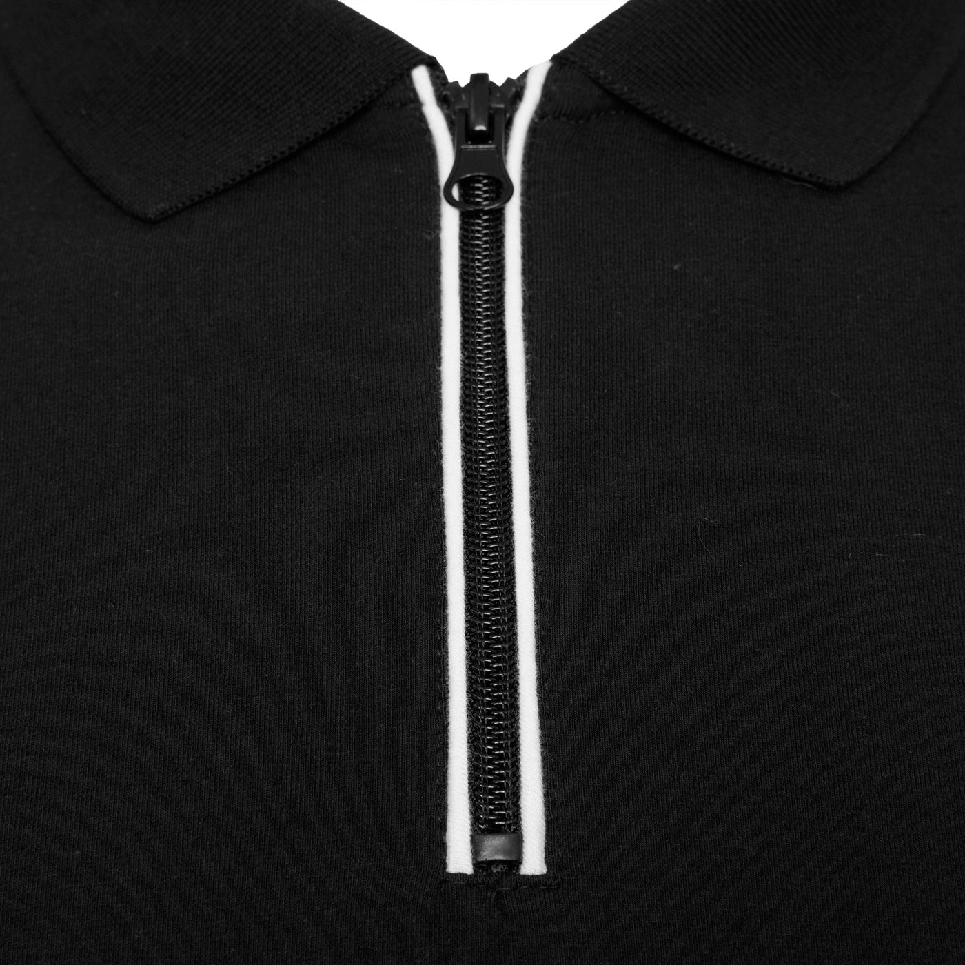 Grey Hawk Smart Zip Neck Polo Shirt in Black RRP £49.50