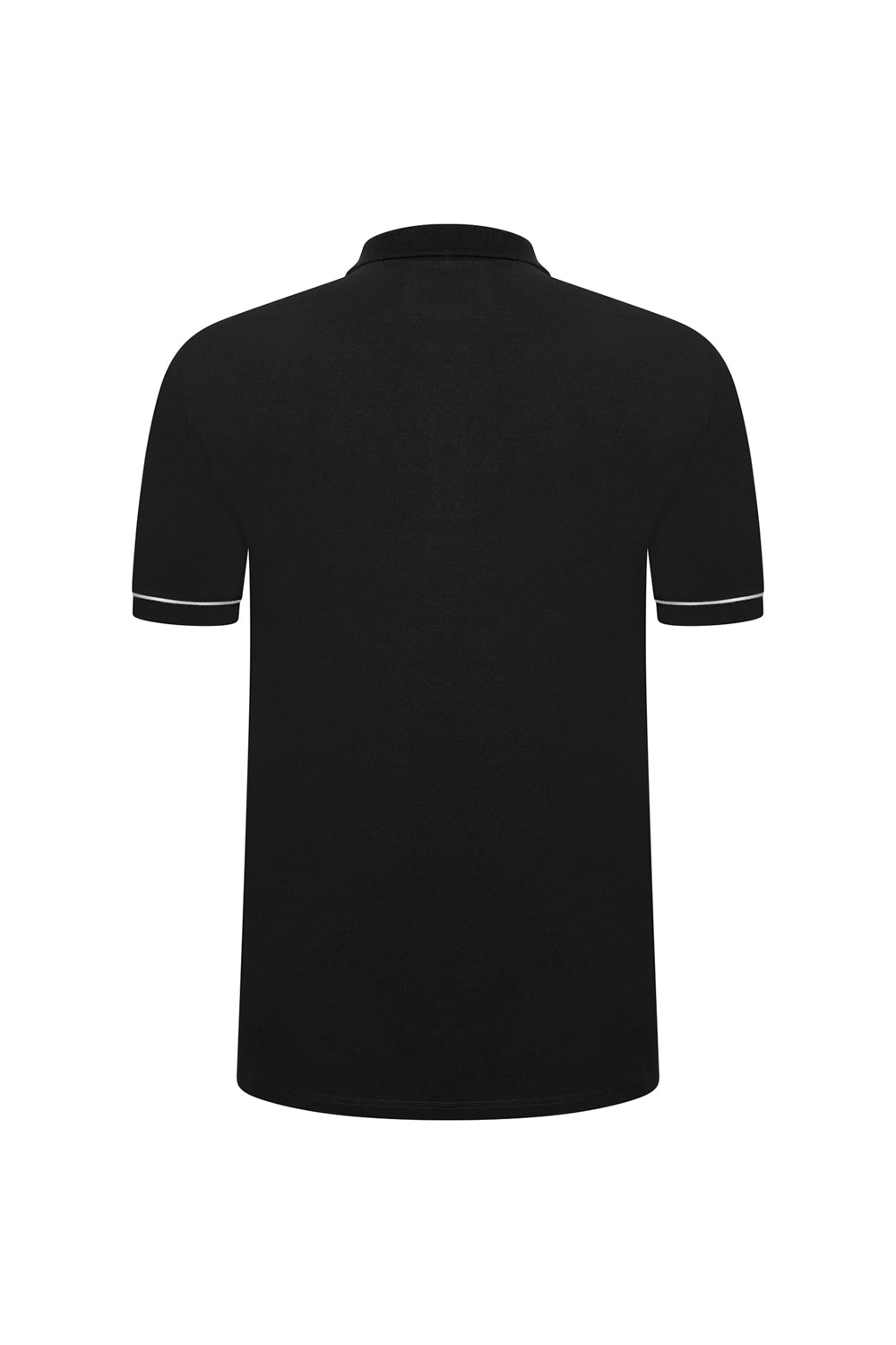 Extra-Tall Grey Hawk Smart Zip Neck Polo Shirt in Black RRP £49.50