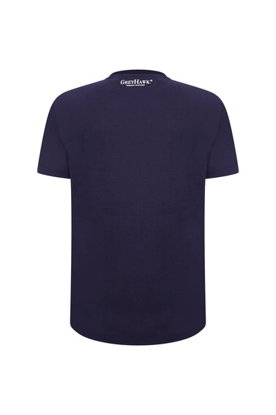 Extra-Tall Grey Hawk Essential Logo T-Shirt in Navy RRP £29.99